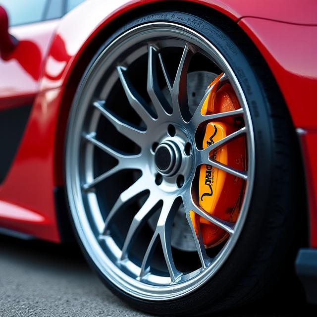 カスタム鍛造ホイールと大型ブレーキキット